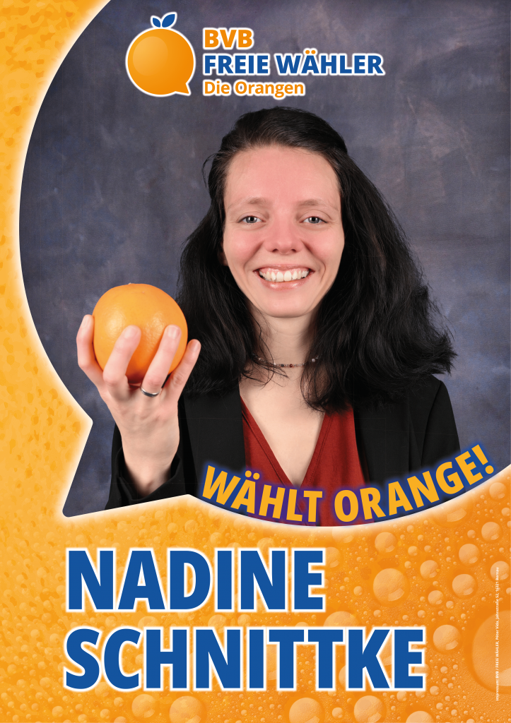 Wahlplakat Nadine Schnittke BVB / FREIE WÄHLER