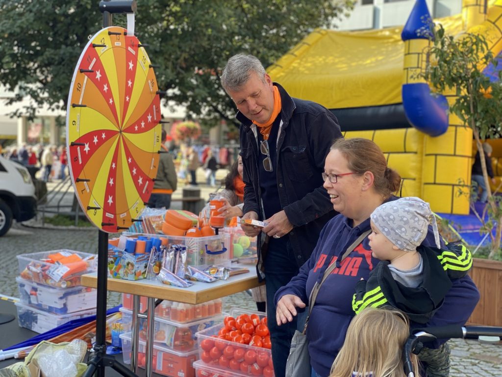 Familie bei Matthias Stefke am Glücksrad