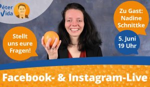 Nadine Schnittke mit Orange in der Hand